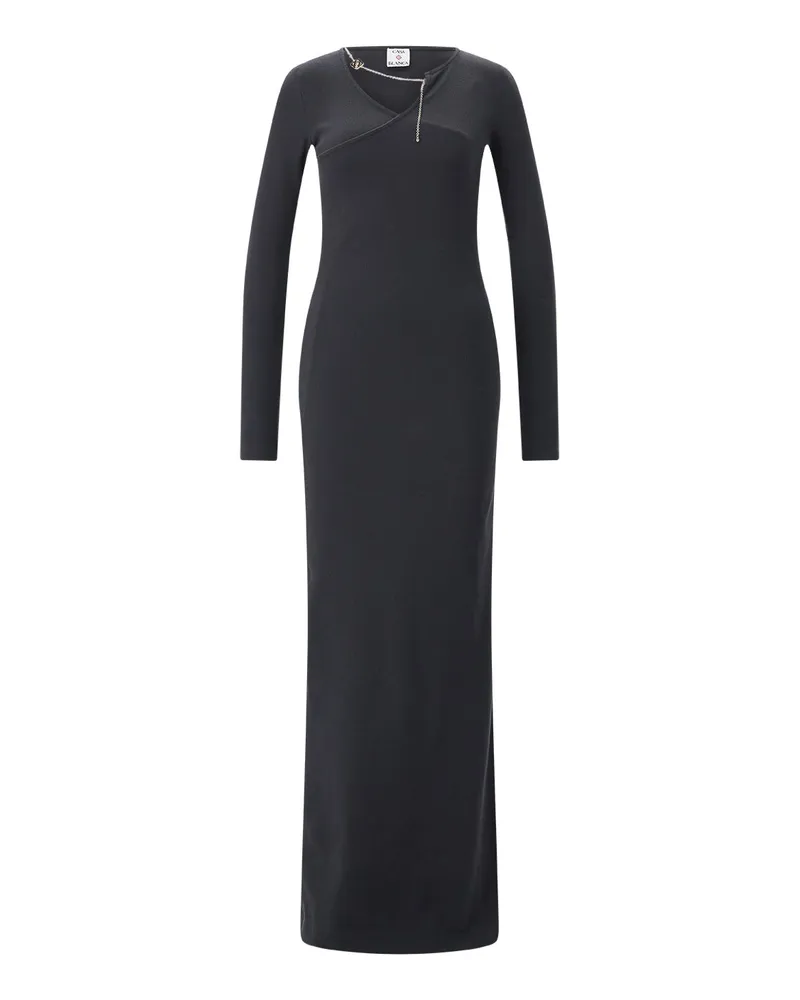 Casablanca Paris Kleid aus Baumwoll-Mix Schwarz
