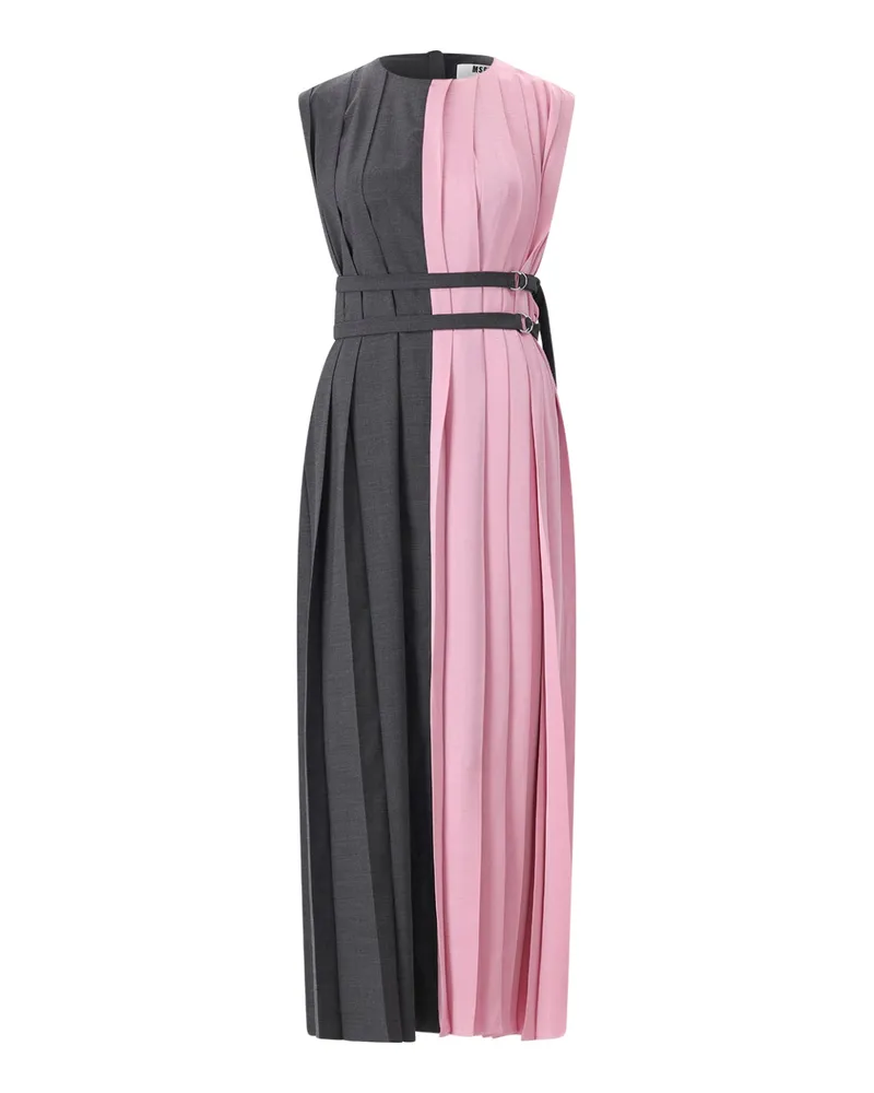 MSGM Maxikleid Abito aus Woll-Mix Rosa