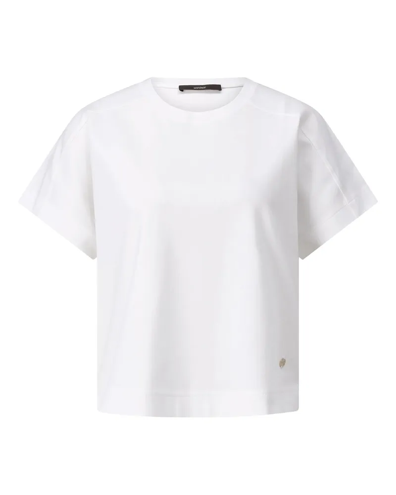 windsor. Oversized T-Shirt aus Baumwolle Weiß
