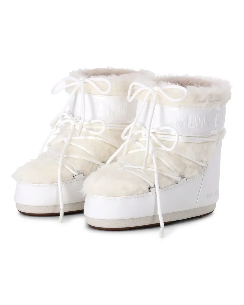 Moon Boot Stiefel Icon Low Faux Fur Weiß
