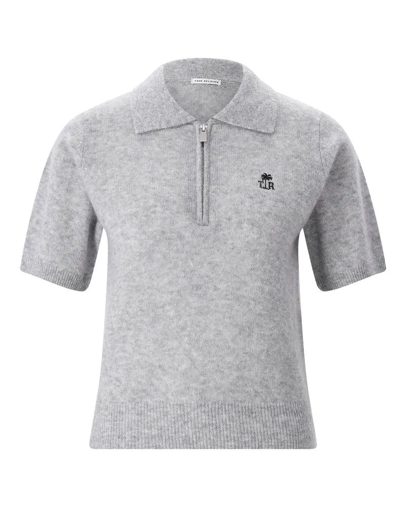 True Religion Polo Amara aus Kaschmir & Seide Grau
