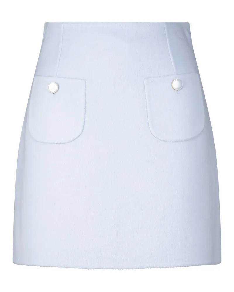 Riani Mini-Stoffrock aus Wollmix Hellblau