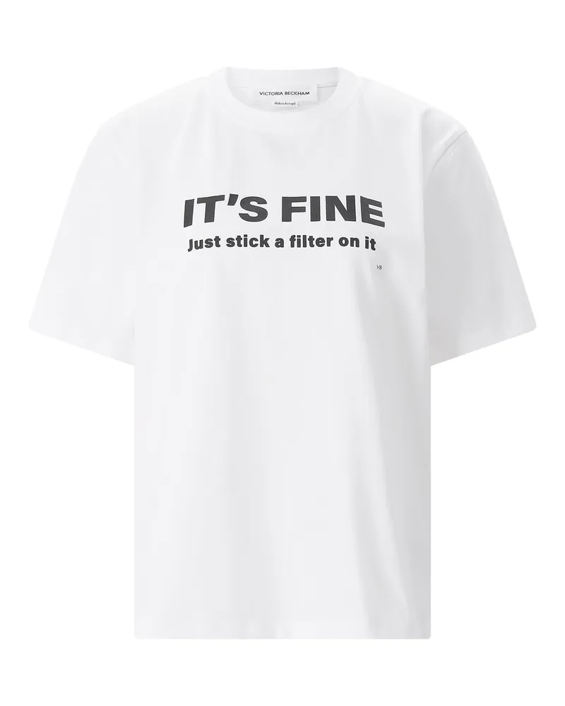 Victoria Beckham T-Shirt mit Print Weiß