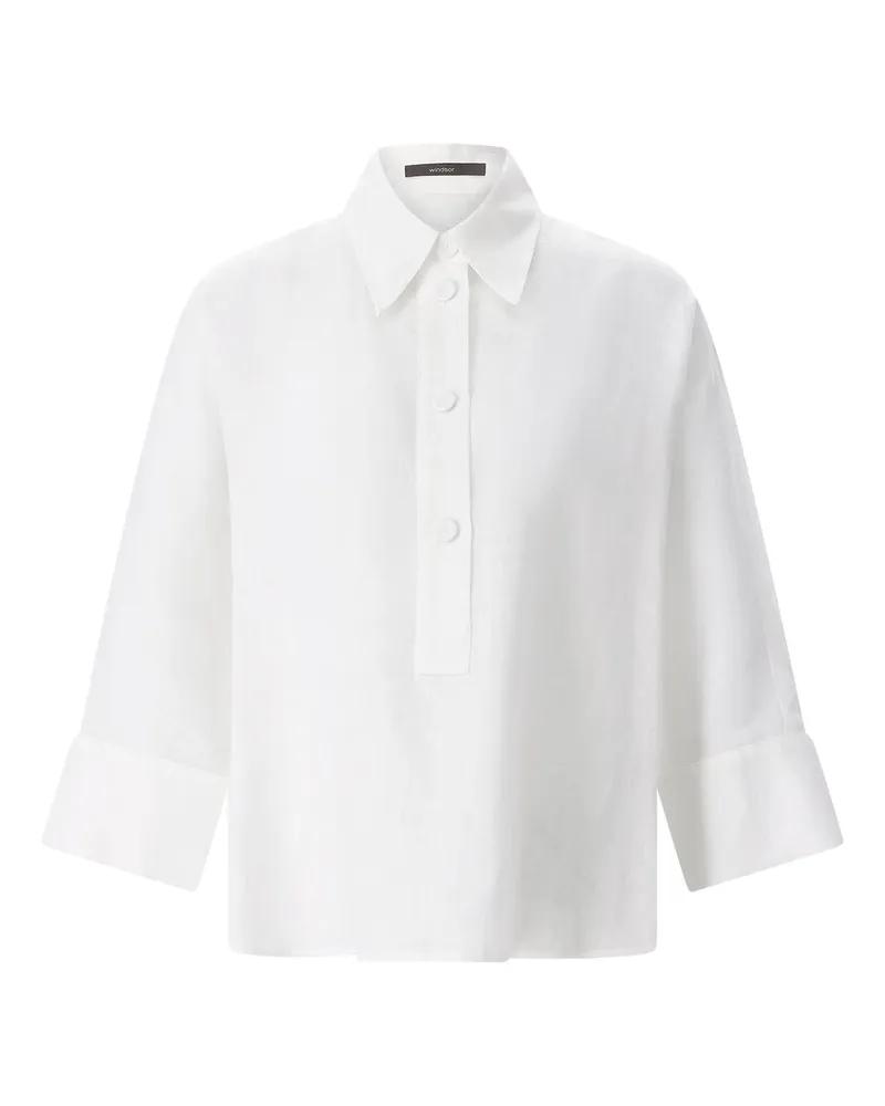 windsor. Hemdbluse aus Leinen Weiß