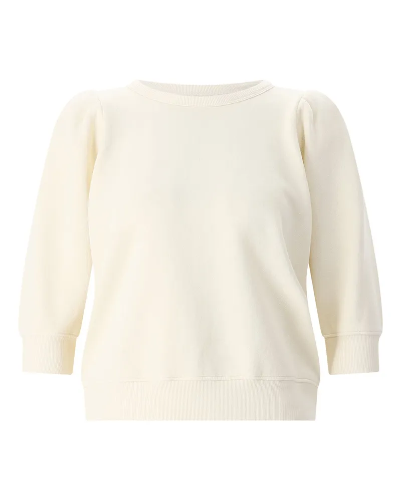 Citizens of humanity Kurzarm-Pullover aus Baumwollmix Creme