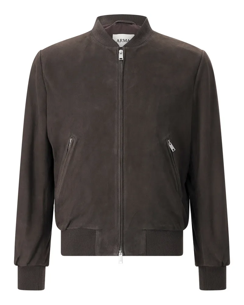 Arma Jacke Didier aus Leder Graugrün
