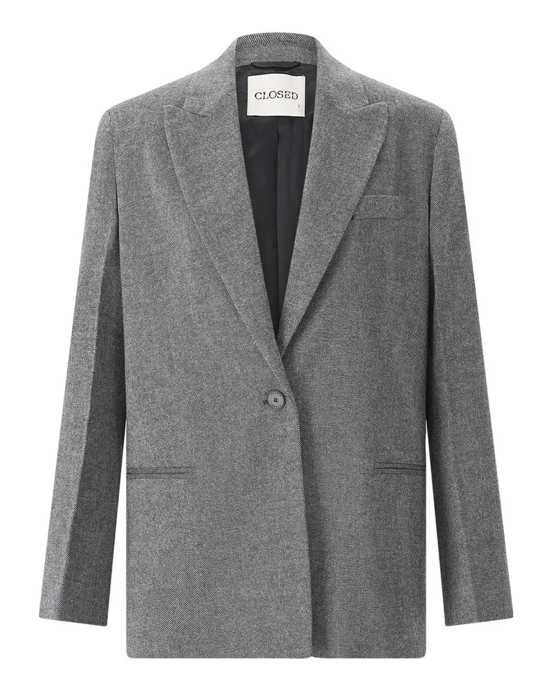 Closed Blazer mit Schurwoll-Mix Grau