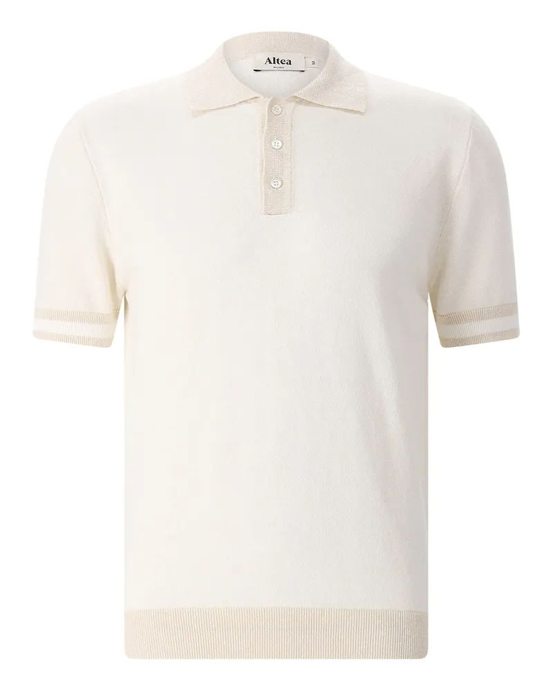 Altea Poloshirt aus Baumwolle & Leinen Beige