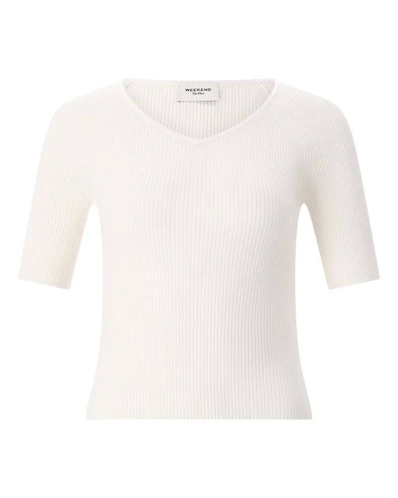 Max Mara Kurzarmpullover Dtenente Creme