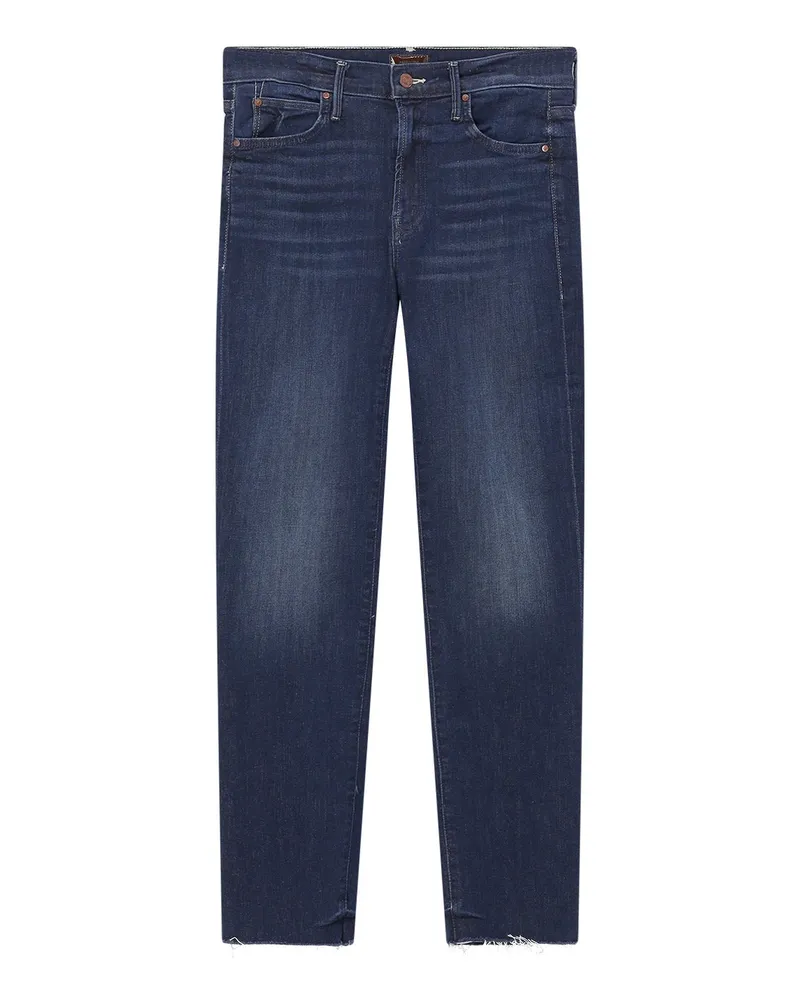 Mother Straight Leg Jeans Dunkelblau