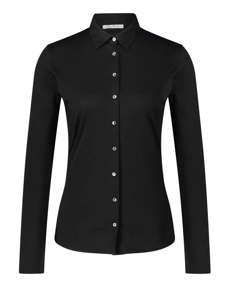 Stefan Brandt Hemdbluse Alma aus Pima-Baumwolle Schwarz