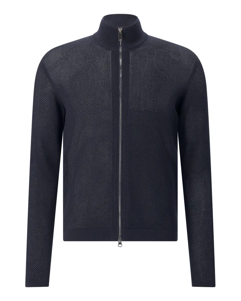 Phil Petter Jacke aus Lochstrick Navy