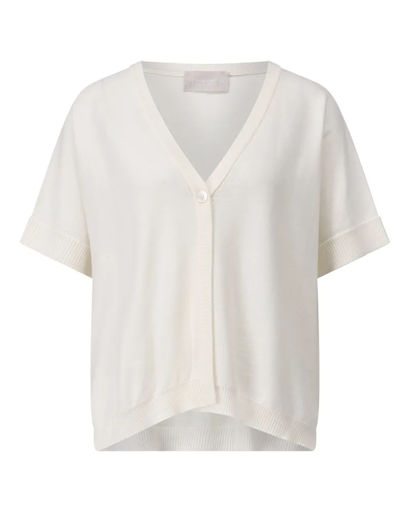 hemisphere Cardigan aus Merino-Wolle Creme
