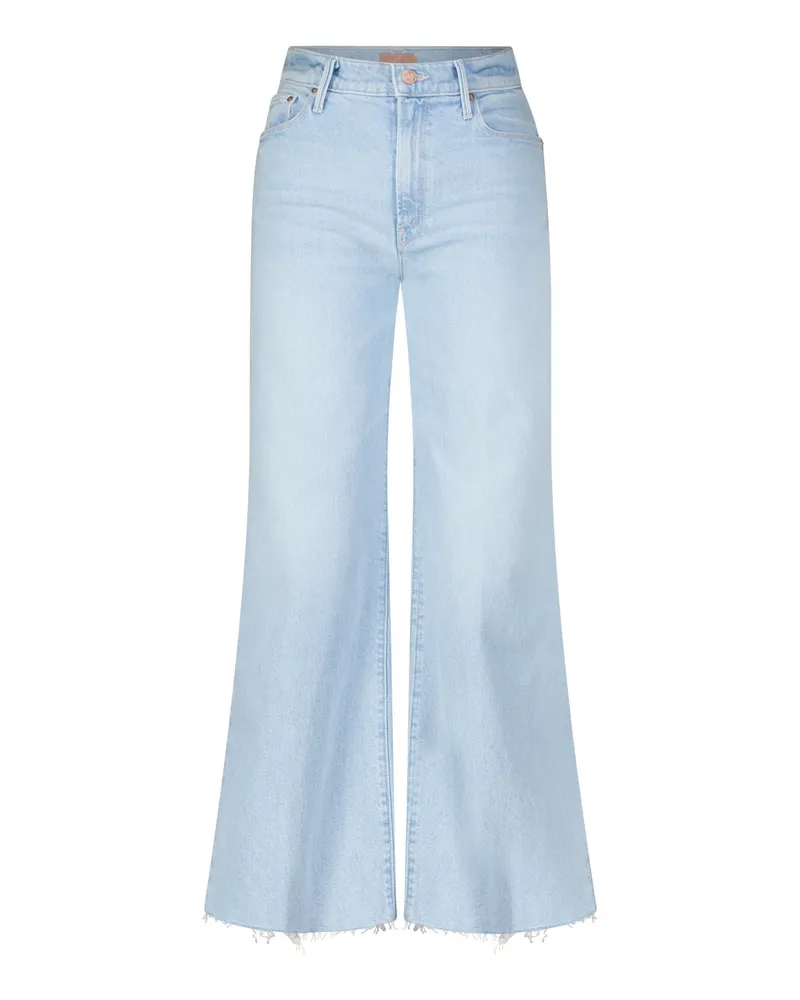 Mother Flared Jeans The Twister Ankle Fray Hellblau