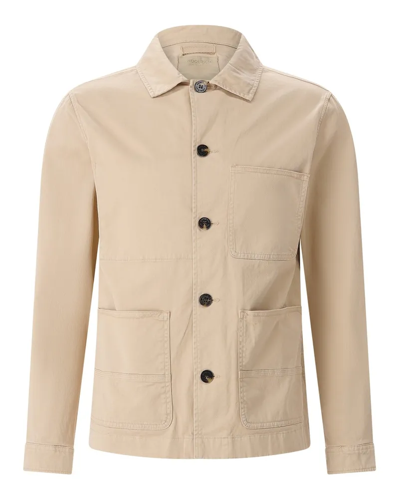 Woolrich Leichte Jacke aus Baumwolltwill Hellbraun