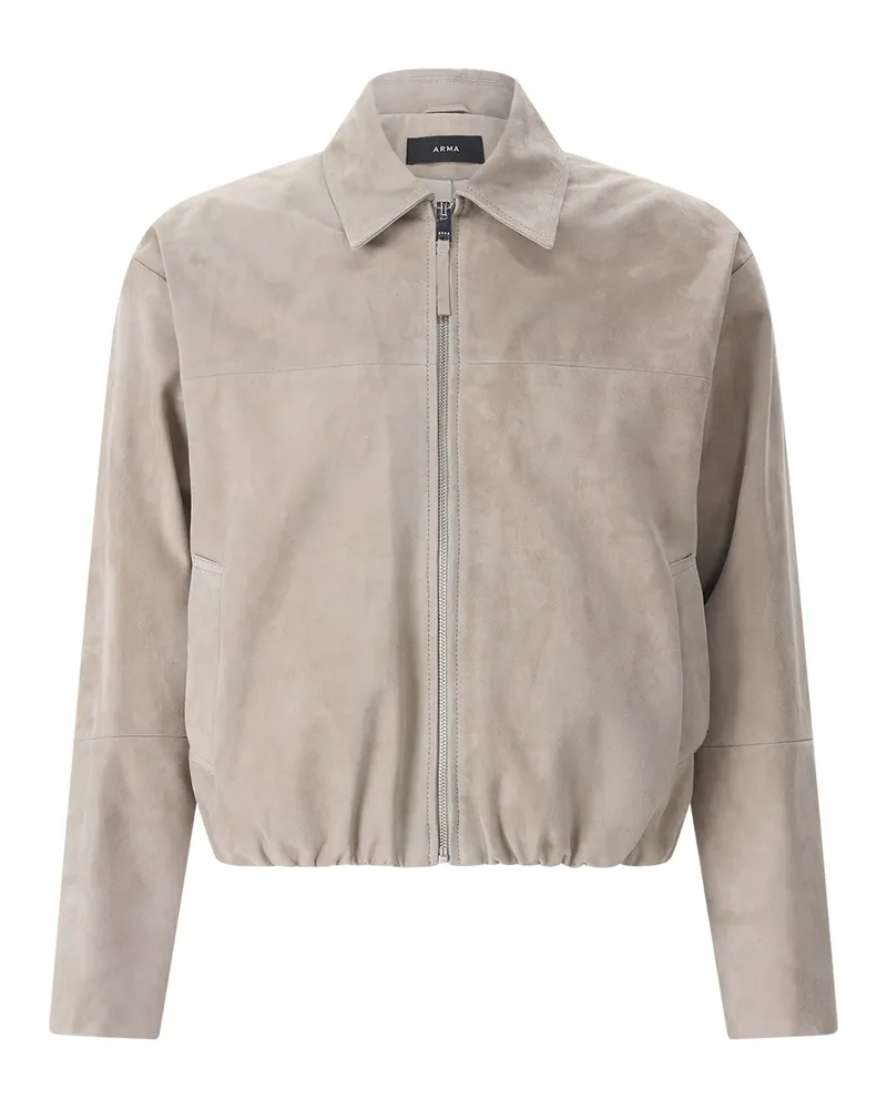 Arma Jacke Loua aus Veloursleder Beige
