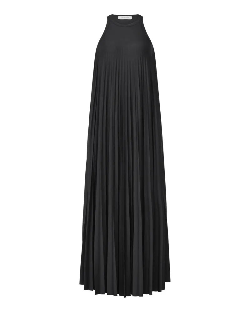 SPORTMAX Maxikleid Verdier mit Plissee Schwarz