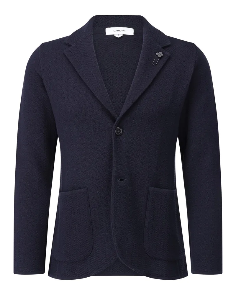 LARDINI Sakko mit Zick-Zack-Muster Dunkelblau