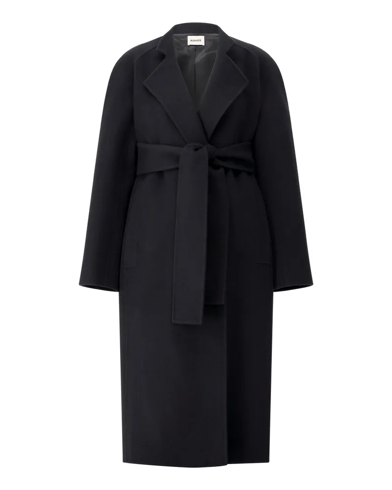 KHAITE Mantel Deena aus Wolle Schwarz