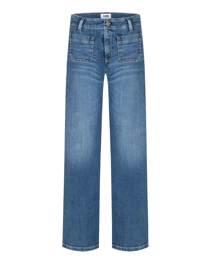 Cambio Wide Leg Jeans Tess Blau
