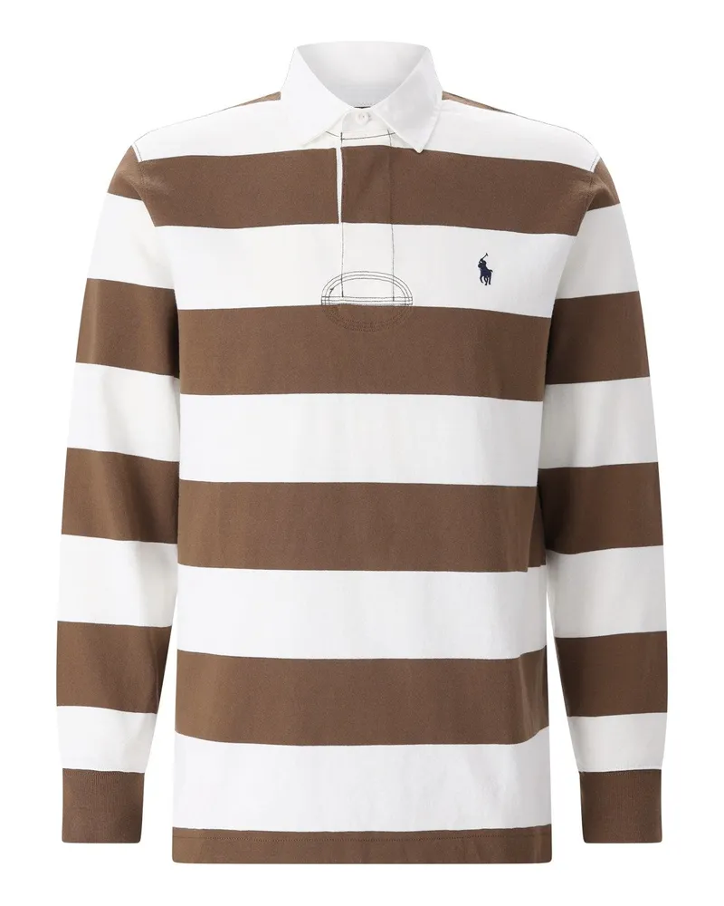 Ralph Lauren Gestreiftes Poloshirt Braun