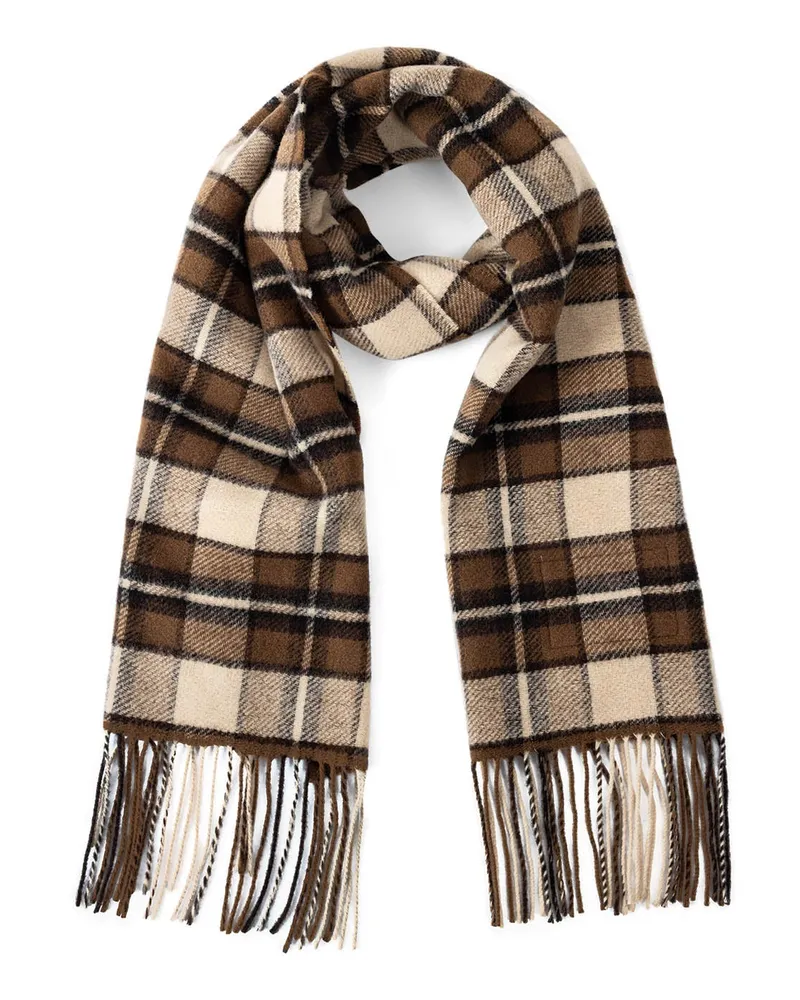 Woolrich Schal aus Wolle Dunkelbraun