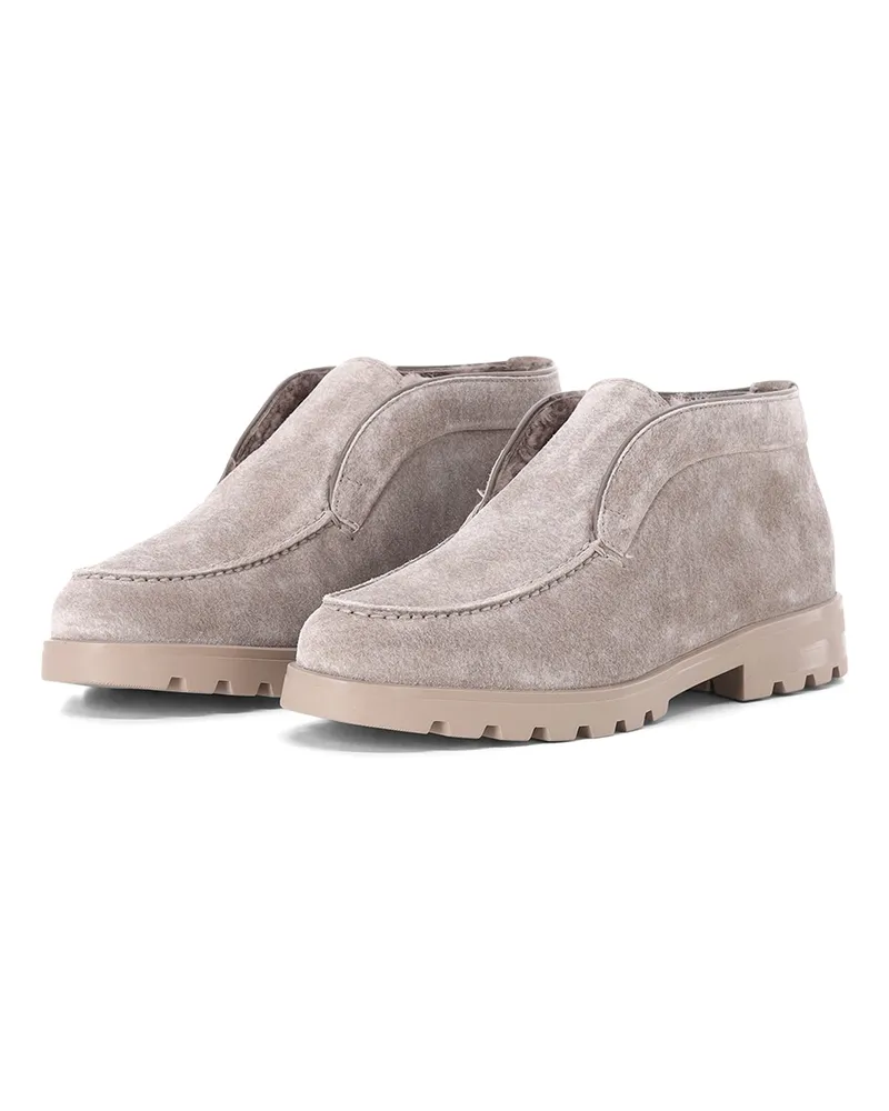 Santoni Boots aus Leder Beige