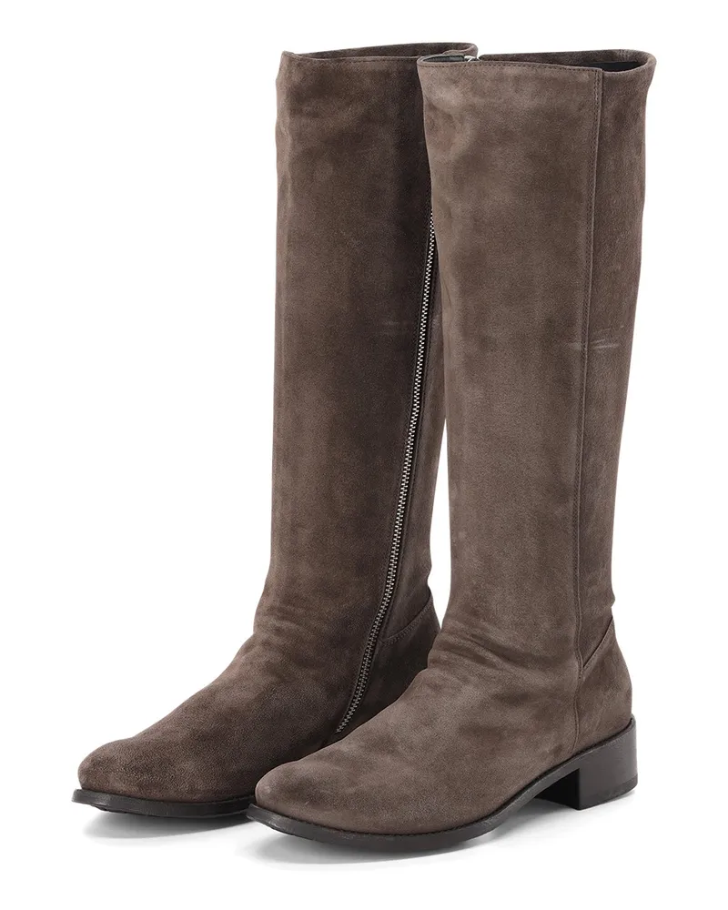Officine Creative Italia Stiefel Lison 035 aus Veloursleder Dunkelbraun