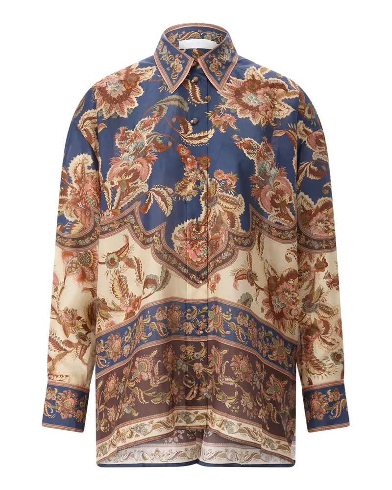 Zimmermann Bluse aus Seide Blau