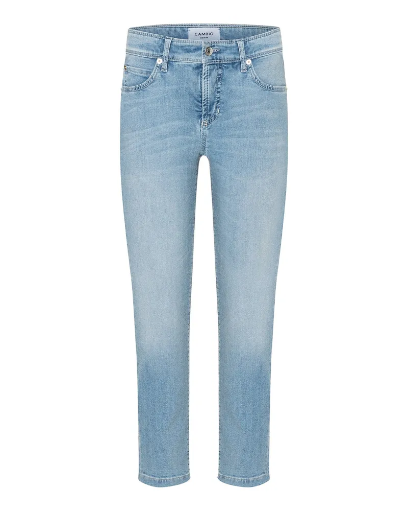 Cambio Slim-Fit Jeans Piper Short Blau