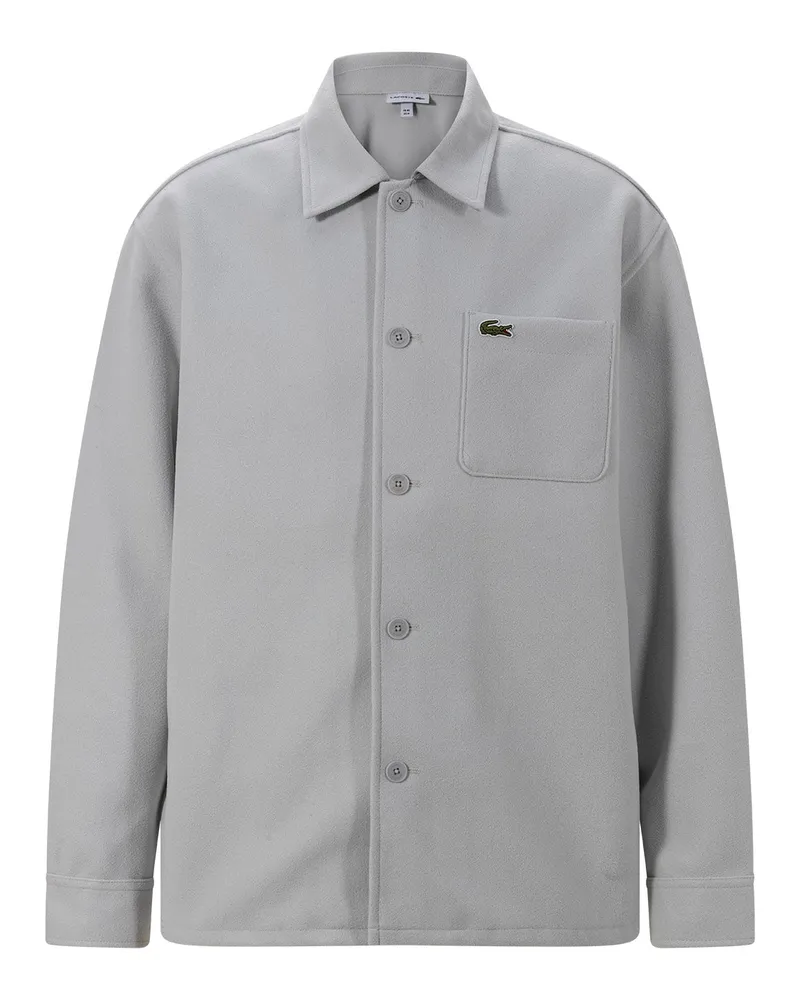 Lacoste Overshirt mit Brusttasche Grau