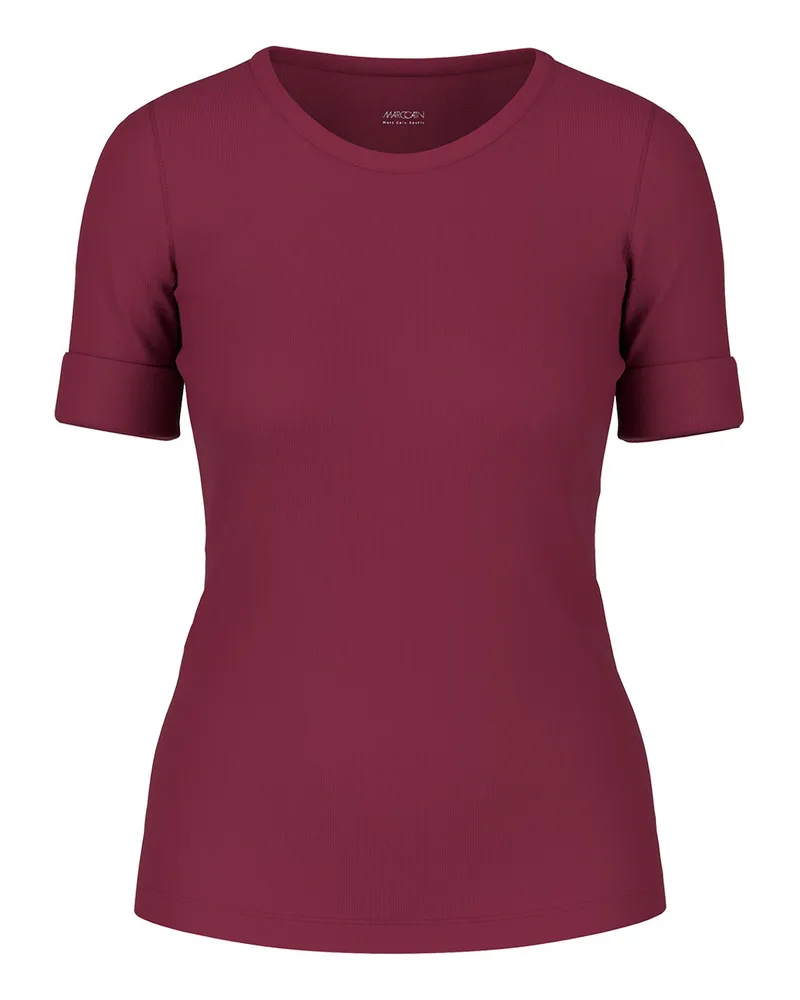 Marc Cain Figurbetontes T-Shirt Dunkelrot