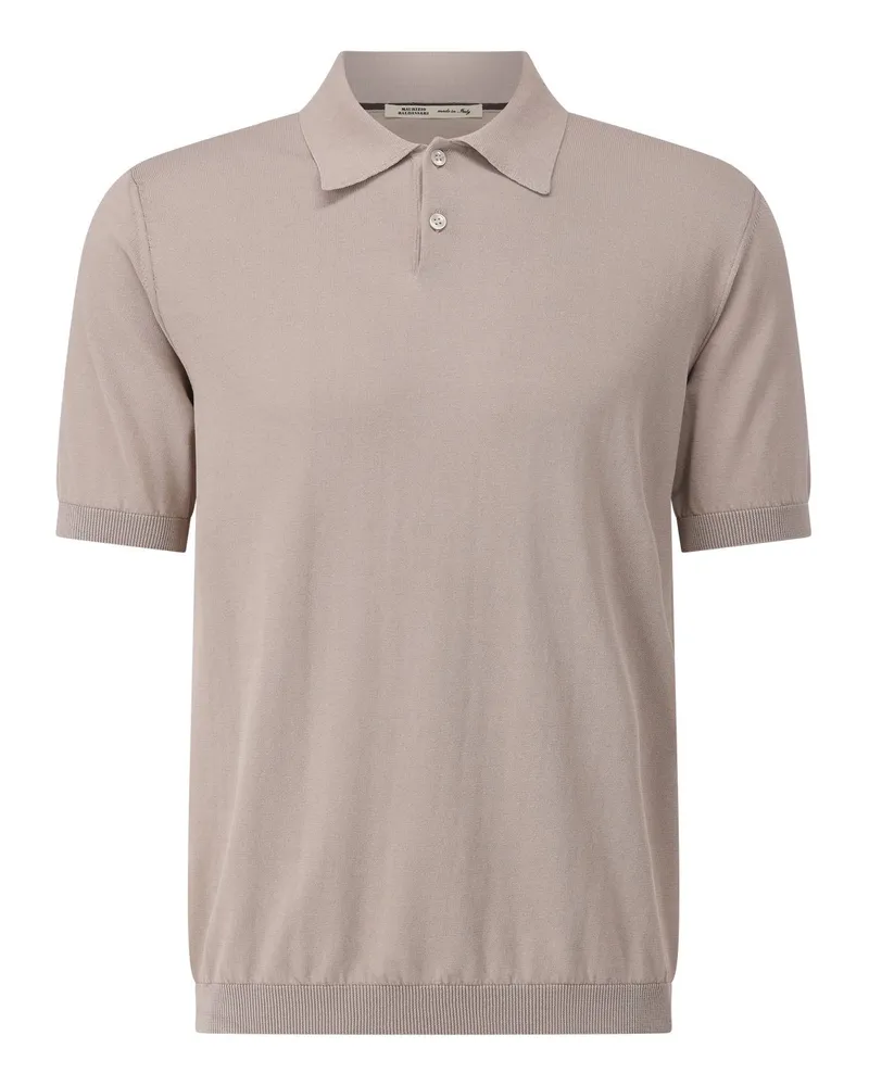Maurizio Baldassari Poloshirt aus Feinstrick Beige