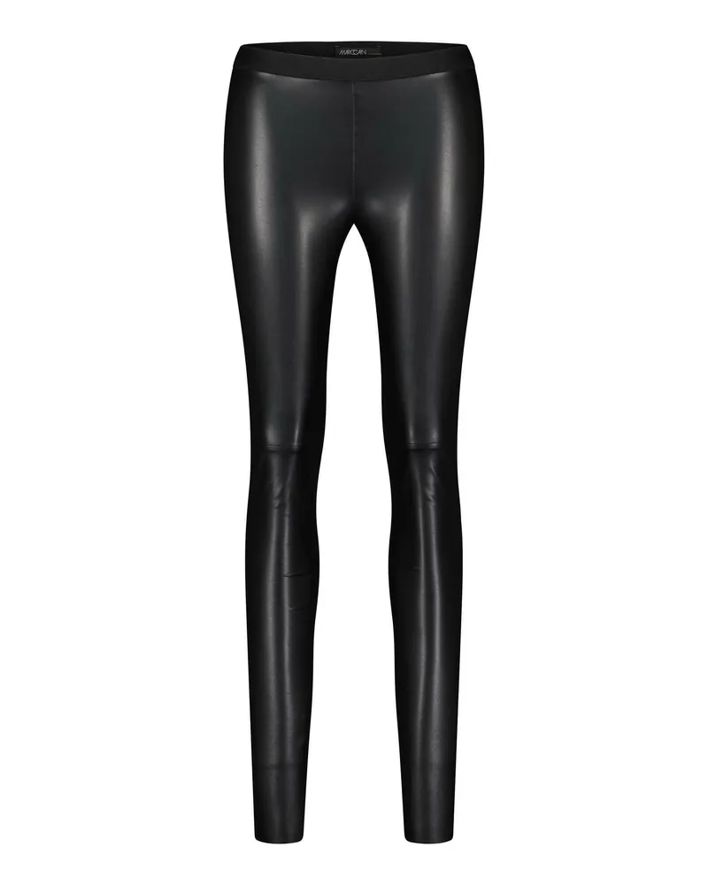 Marc Cain Leggings aus Lederimitat Schwarz
