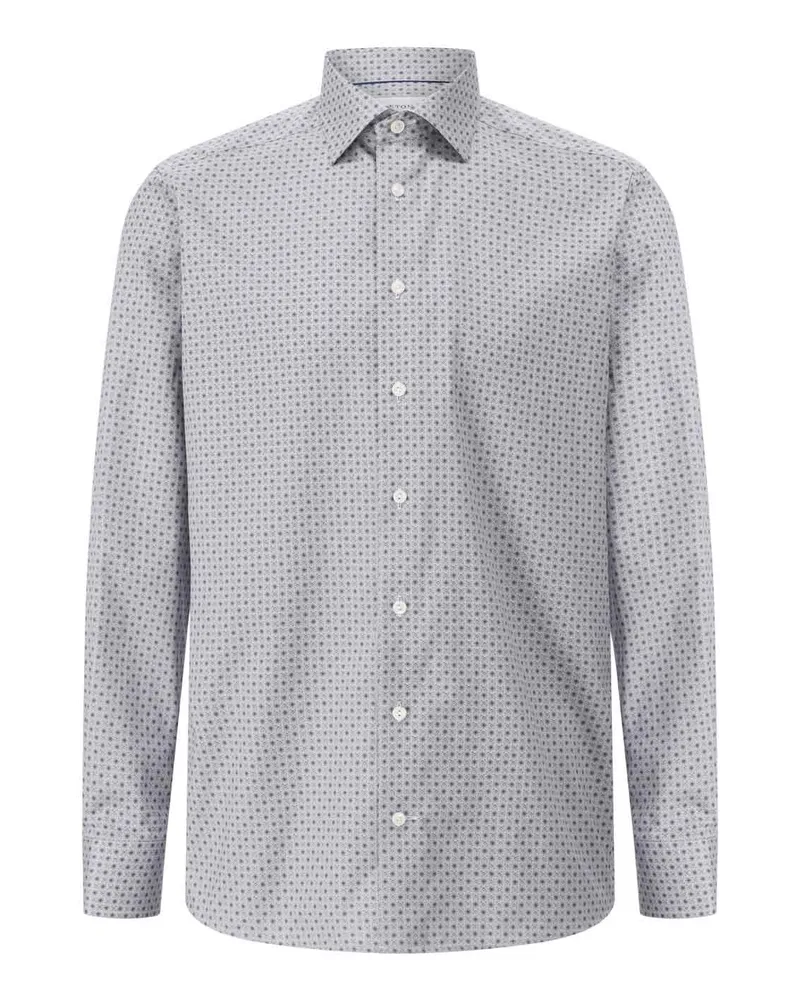 Eton Regular-Fit Hemd mit Muster Blau