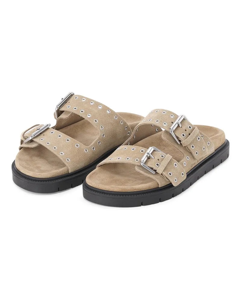Copenhagen Sandalen CPH702 aus Veloursleder Hellbraun