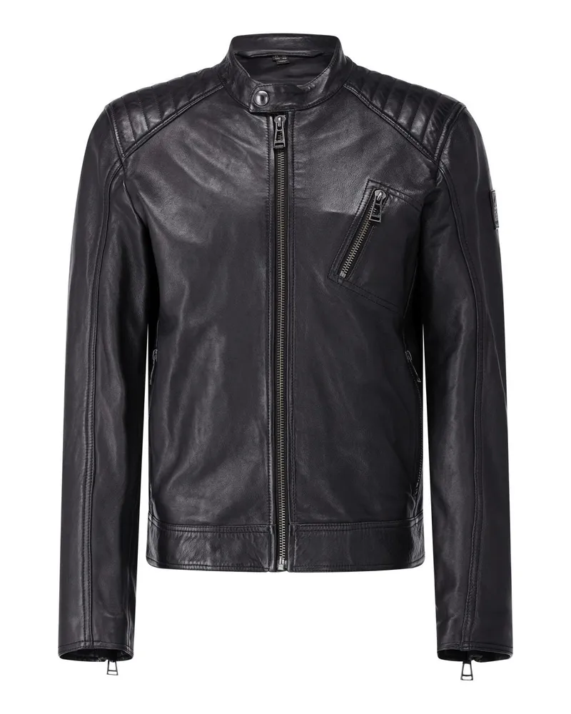 Belstaff Lederjacke aus Nappa Leder Schwarz