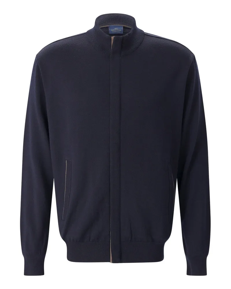 Paul & Shark Strickjacke aus Wolle Dunkelblau