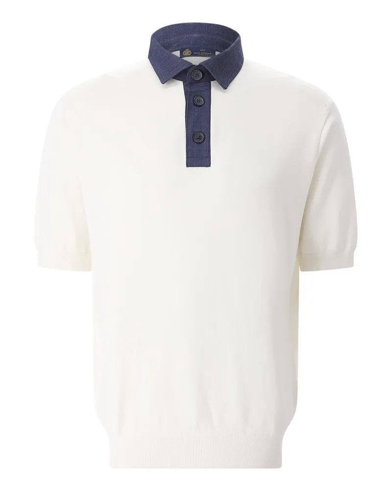 Paul & Shark Poloshirt mit Seide & Baumwolle Creme