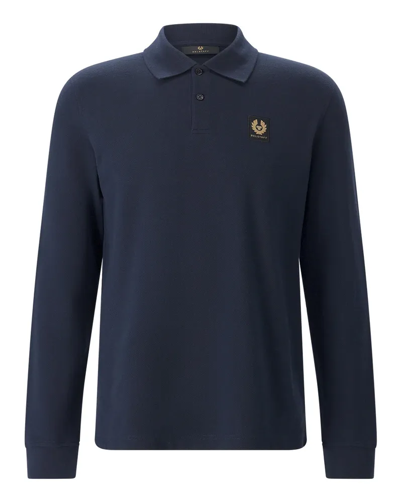 Belstaff Langarm-Poloshirt Dunkelblau