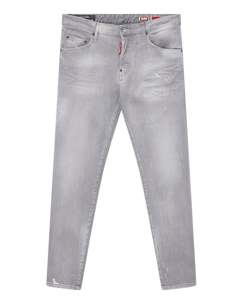 Dsquared2 Straight-Fit Jeans Skater Grau