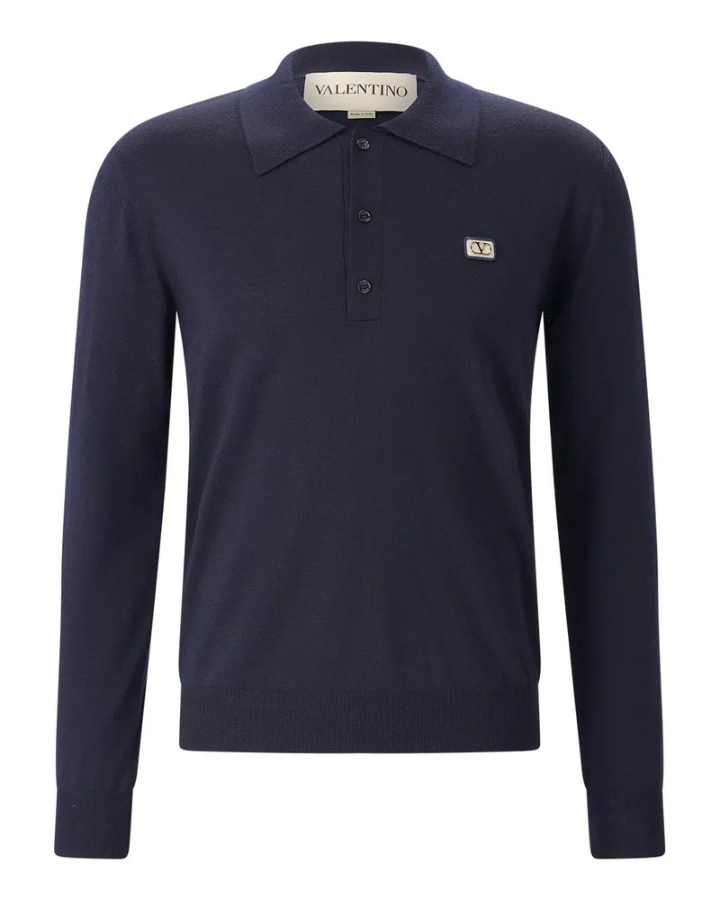 Valentino Garavani Pullover mit Polokragen Navy