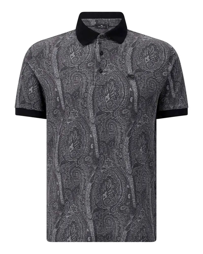 Etro Poloshirt mit Paisley-Muster Grau
