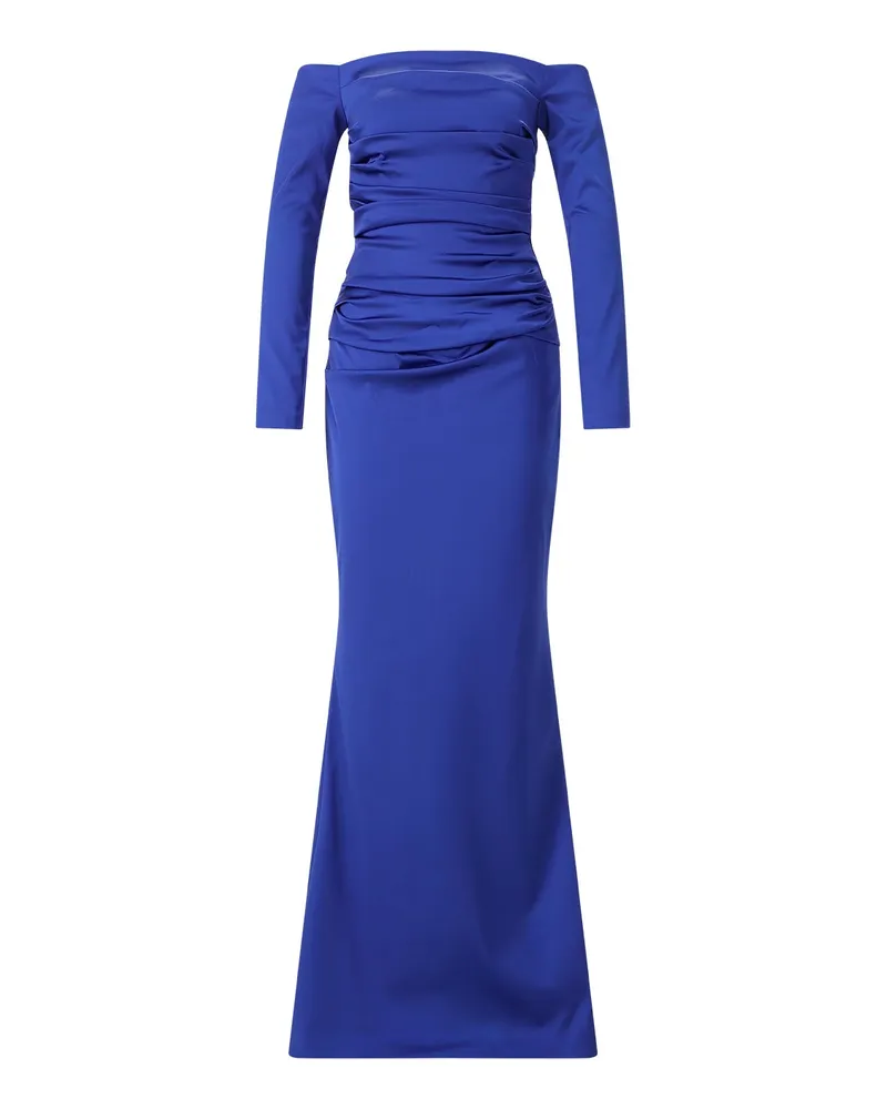 Talbot Runhof Abendkleid aus Satin Blau