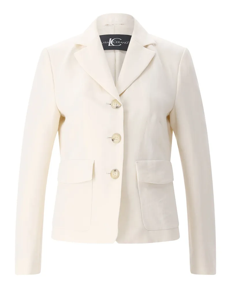 Luisa Cerano Blazer aus Leinenmix Creme