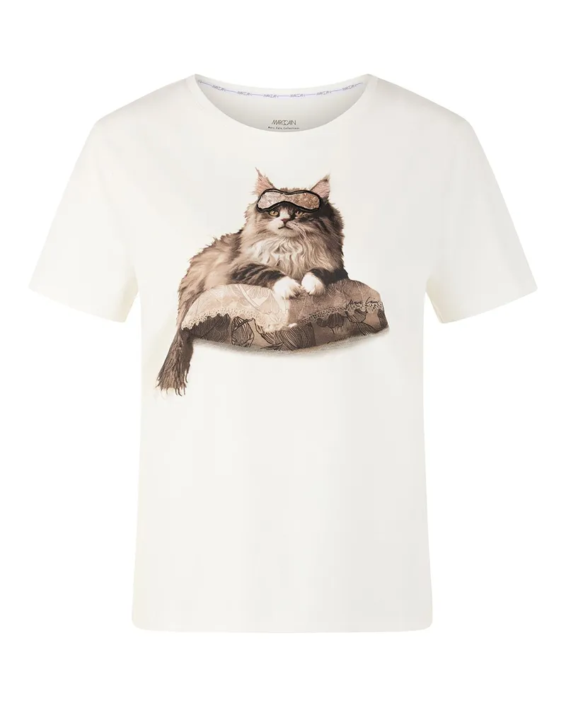 Marc Cain T-Shirt mit Print Weiß