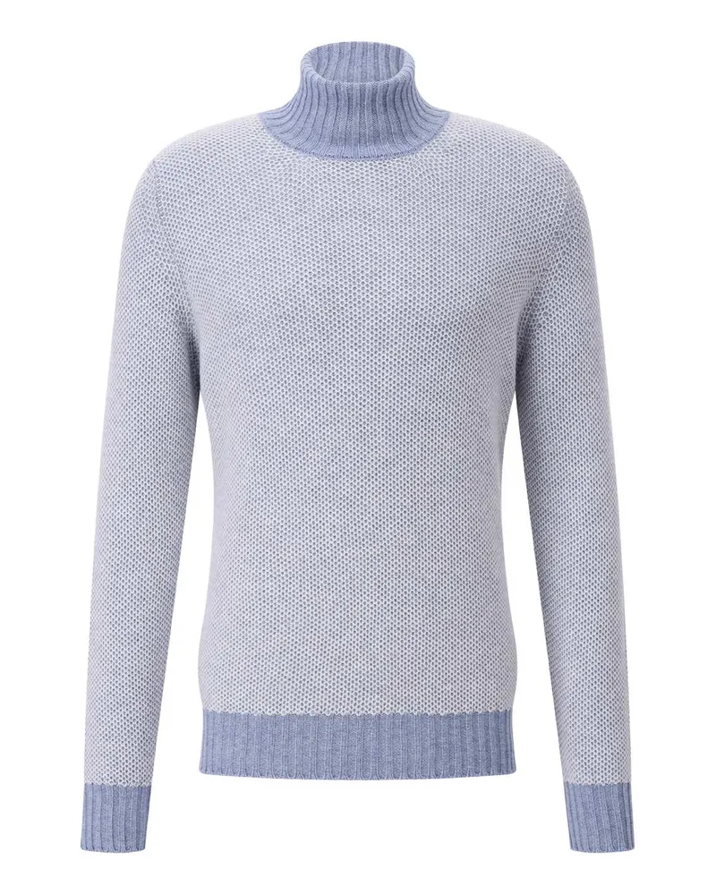 Gran Sasso Rollkragenpullover aus Woll-Kaschmir-Mix Hellblau
