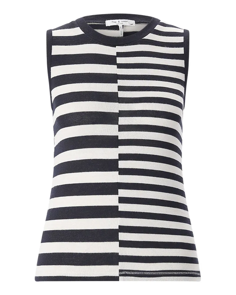 Rag & Bone Gestreiftes Top Dunkelblau