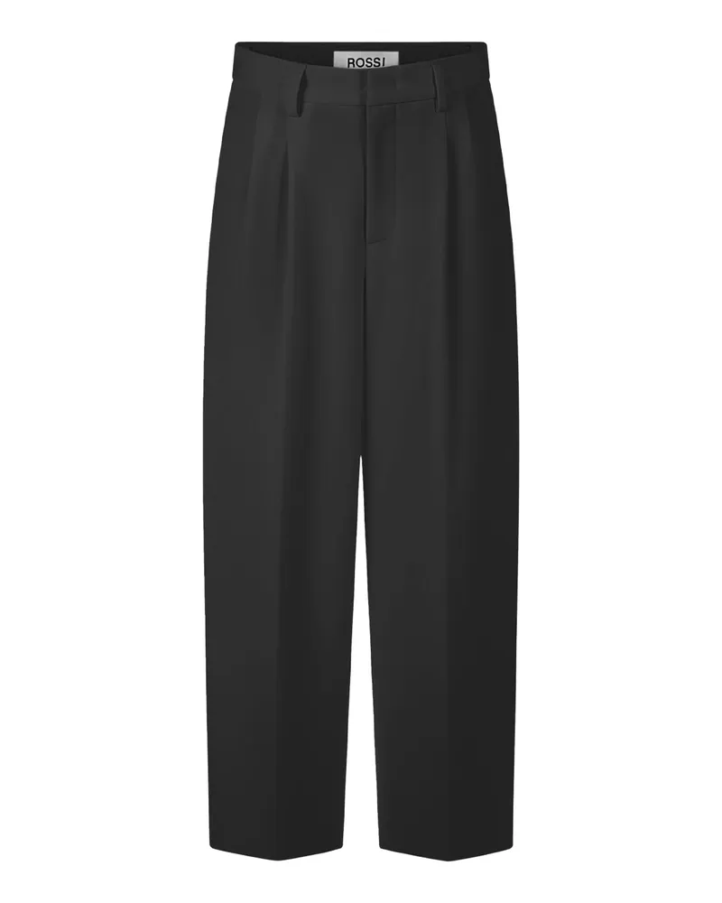 Rossi Relaxed-Fit Stoffhose Schwarz