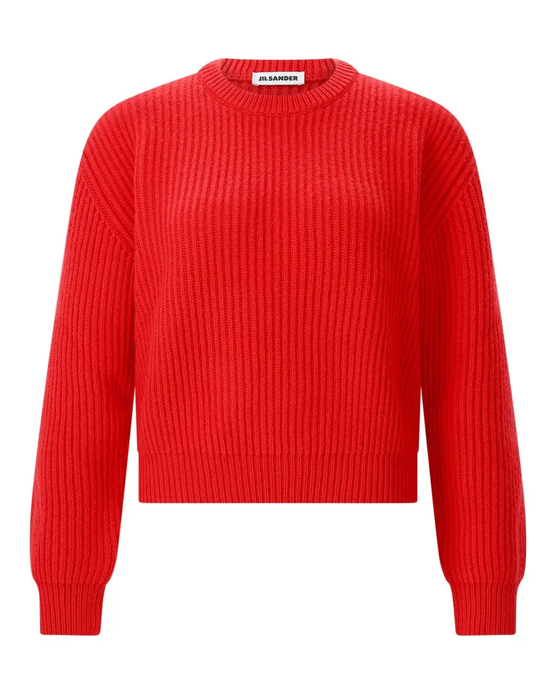 Jil Sander Pullover aus reiner Wolle Rot